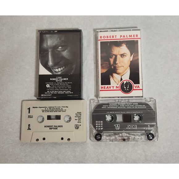 Robert Palmer Riptide & Heavy Nova Tested Cassette Lot (1985,1988) Pre-owned - Picture 3 of 5